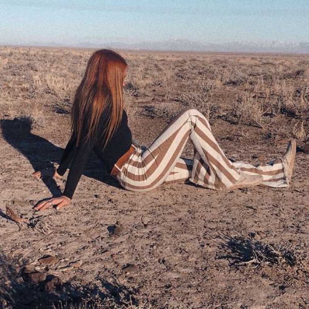 Striped bell bottoms / flares